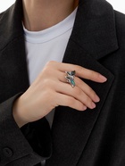 Кольцо безразмерное «Бабочка» галиотис, зелёное в золоте - Фото 2