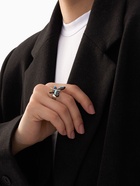 Кольцо безразмерное «Бабочка», галиотис, зелёное в серебре - Фото 2