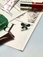 Кольцо безразмерное «Стрекоза», галиотис, зелёное в серебре - Фото 3