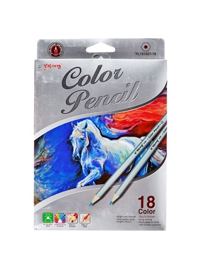 {{photo.Alt || photo.Description || 'УЦЕНКА Карандаши 18 цветов, в картонной коробке, шестигранные, корпус серебро, деревянные, Лошадь'}}