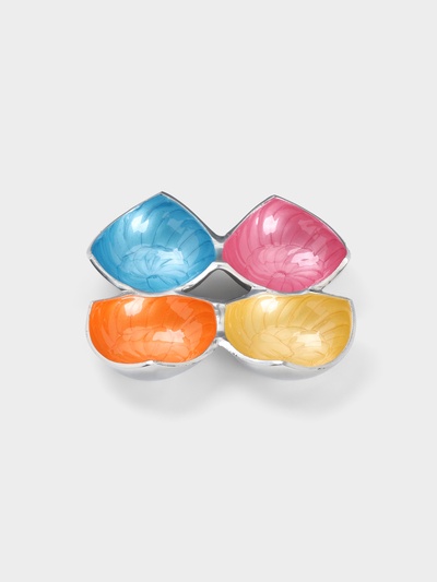 Менажница «Микс», 23×23×4 см, алюминий