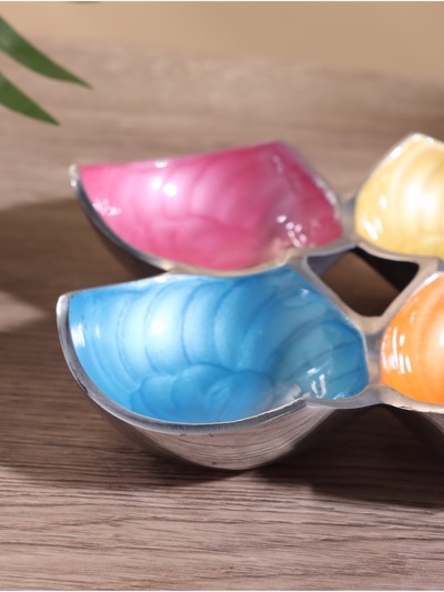 Менажница "Микс" алюминий 23х23х4 см