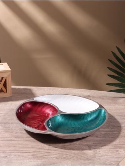 Менажница «Триколор», 28×28×4 см, алюминий