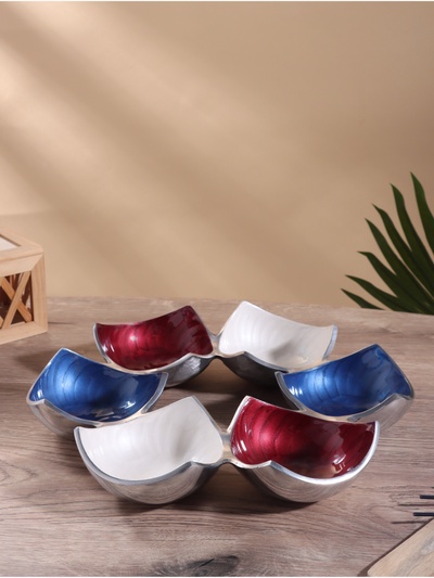 Менажница «Триколор», 29×29×3.5 см, алюминий