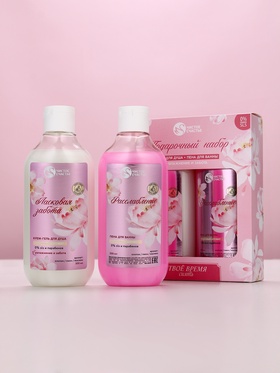 Подарочный набор «Твоё время сиять», гель для душа и пена для ванны, 2×300, Чистое счастье