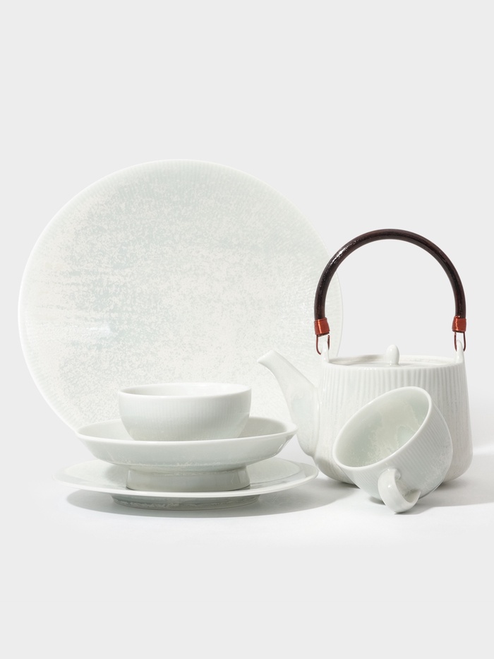 Тарелка глубокая Magistro Willow, d=20.4 см, 800 мл, фарфор, голубая - фото 115473920