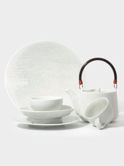 Тарелка глубокая Magistro Willow, d=22.9 см, 1.1 л, фарфор, голубая