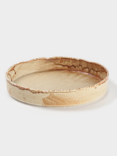 Тарелка с бортиком Magistro Organic brown, d=26 см, фарфор, бежевая