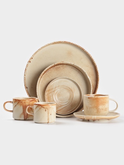 Тарелка Magistro Organic brown, d=16 см, фарфор бежевая