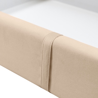 Кровать диван ЮНА 160х80 с выкатным ящиком, бортиком, бежевый