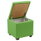 Пуф «Нумо», с ящиком для хранения, 400×400×420 мм, экокожа, цвет лайм - Фото 3