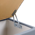 Пуф «Нумо», с ящиком для хранения, 400×400×420 мм, экокожа, цвет серый - Фото 4