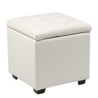 Пуф «Нумо», с ящиком для хранения, 400×400×420 мм, экокожа, цвет белый - Фото 1