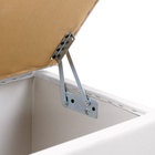 Пуф «Нумо», с ящиком для хранения, 400×400×420 мм, экокожа, цвет белый - Фото 4