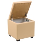 Пуф «Нумо», с ящиком для хранения, 400×400×420 мм, экокожа, цвет бежевый - Фото 3