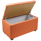 Пуф «Динс», 750×400×420 мм, экокожа, цвет оранжевый - Фото 3