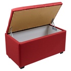 Пуф «Динс», 750×400×420 мм, экокожа, цвет красный - Фото 3