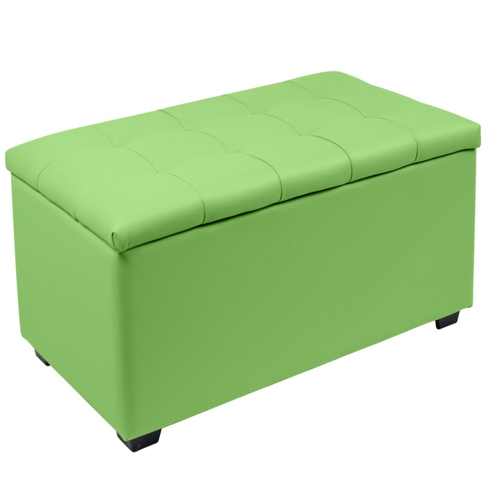 Пуф «Динс», 750×400×420 мм, экокожа, цвет лайм - Фото 1