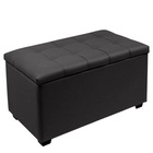 Пуф «Динс», 750×400×420 мм, экокожа, цвет чёрный - Фото 1