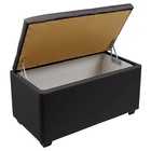 Пуф «Динс», 750×400×420 мм, экокожа, цвет чёрный - Фото 3