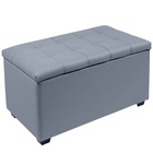 Пуф «Динс», 750×400×420 мм, экокожа, цвет серый - Фото 1