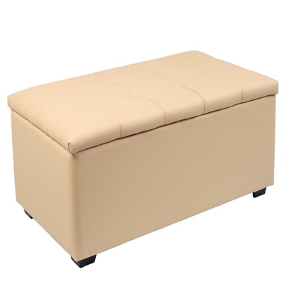 Пуф «Динс», 750×400×420 мм, экокожа, цвет бежевый