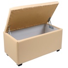 Пуф «Динс», 750×400×420 мм, экокожа, цвет бежевый - Фото 3