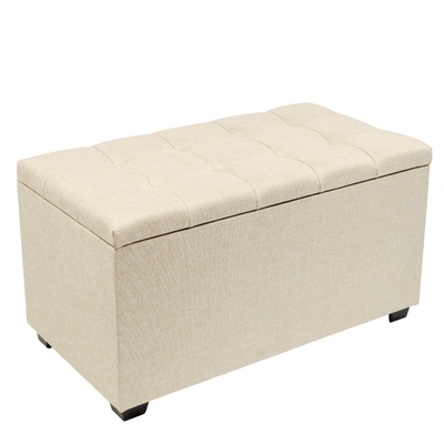 Пуф «Вернон», 750×400×410 мм, рогожка, цвет бежевый