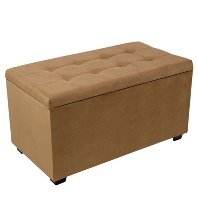 Пуф «Вернон», 750×400×410 мм, велюр, цвет коричневый