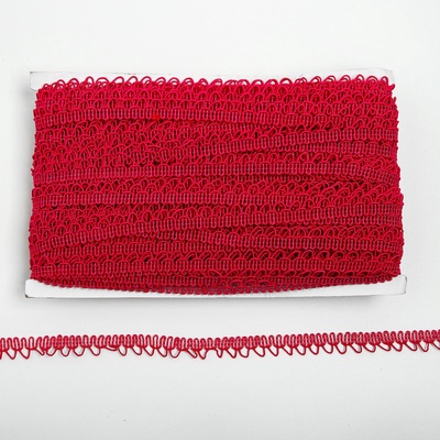 Тесьма декоративная «Фестоны», фуксия, 50 метров