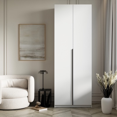 Шкаф двухстворчатый «Бруно», 800×505×2216 мм, цвет белый