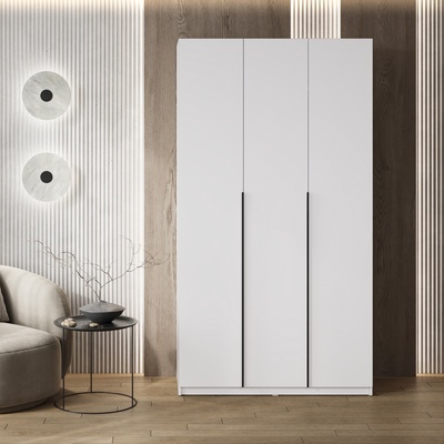 Шкаф прямой трёхстворчатый «Бруно», 1200×505×2216 мм, цвет белый