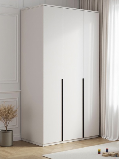 Шкаф прямой трёхстворчатый «Бруно», 1200×505×2216 мм, цвет белый