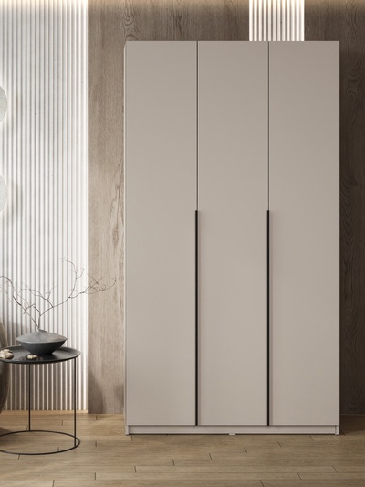 Шкаф прямой трёхстворчатый «Бруно», 1200×505×2216 мм, цвет кашемир