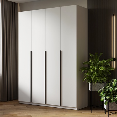 Шкаф прямой четырёхстворчатый «Бруно», 1600×505×2216 мм, цвет белый