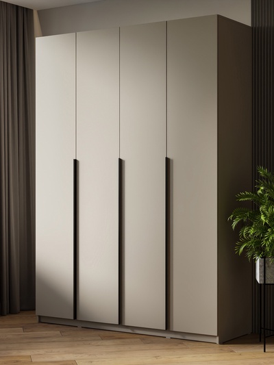 Шкаф прямой четырёхстворчатый «Бруно», 1600×505×2216 мм, цвет кашемир