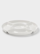 Менажница Доляна White Label, 5 секций, d=30 см, фарфор, белая 10716585 - фото 319608699