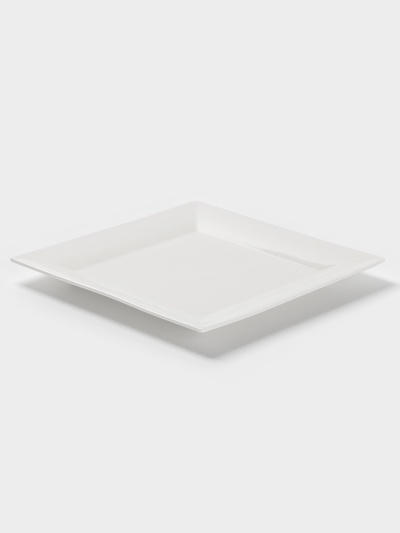 Тарелка квадратная Доляна White Labe, 25.5×2 см, фарфор, белая