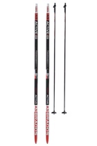 УЦЕНКА Комплект лыжный: пластиковые лыжи 185 см без насечек, стеклопластиковые палки 145 см, крепления NNN, цвет МИКС - Фото 7