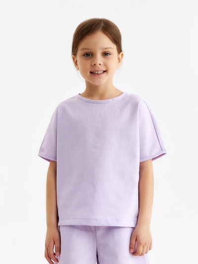 Футболка детская MINAKU, сиреневая, рост 140 см