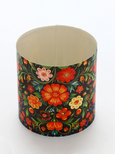 Пасхальный набор с декором «Хохлома»: посыпка 50 г., форма для кулича 2 шт., 25 х 5 см.