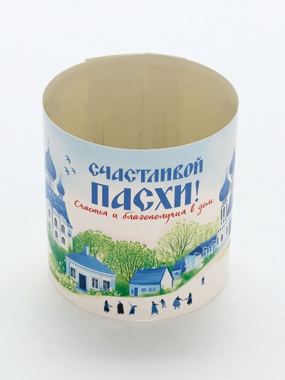 Пасхальный набор с декором «Церкви»: посыпка 50 г., форма для кулича 2 шт., 25 х 5 см.