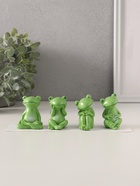 Набор фигурок полистоун «Зелёные лягушата», 4 шт., 3×3.6×4.8 см - Фото 1