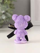 Набор фигурок полистоун «Вязаный мишка с золотым носиком», 4 шт., 3×4.2×6.3 см - Фото 4