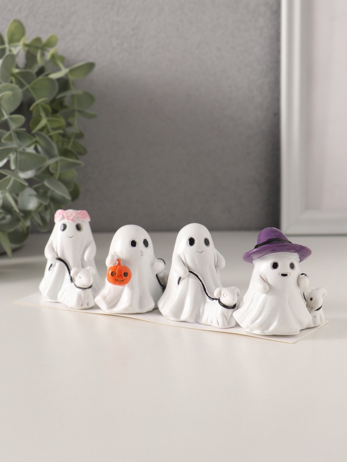 Набор фигурок полистоун «Привидения», 4 шт., 3.7×6×5 см - Фото 1