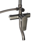 УЦЕНКА Душевая система ZEIN Z3865, смеситель, тропическая и ручная лейка, латунь, графит - Фото 5