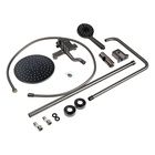 УЦЕНКА Душевая система ZEIN Z3865, смеситель, тропическая и ручная лейка, латунь, графит - Фото 7