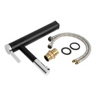 УЦЕНКА Смеситель для раковины ZEIN ZF-013, высокий, картридж 35 мм, латунь, черный/хром 10869237