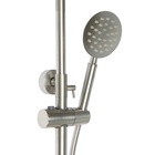 УЦЕНКА Душевая система ZEIN Z1008, смеситель, тропическая и ручная лейка, стойка, сатин - Фото 3