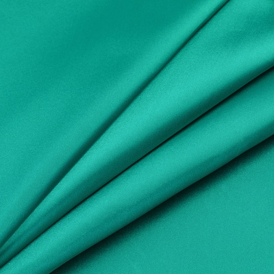 Ткань атлас для рукоделия и шитья, ширина 150 см, зелёная